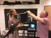 Shoshy and her lovely studio assistant Dave Baker